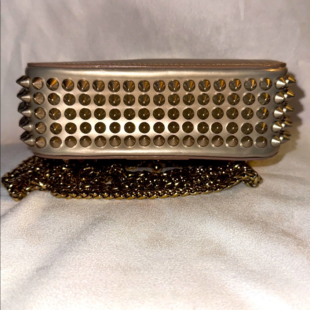 Christian Louboutin Gold Studded Bag - Picture 8 of 16